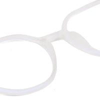 Optibul | Transparent White Medium Full Rim HEXAGON Computer Glasses for Men & Women [Blue Block]