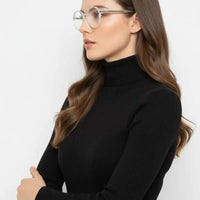 Optibul | Transparent White Medium Full Rim HEXAGON Computer Glasses for Men & Women [Blue Block]