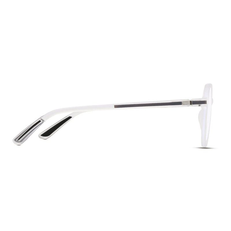 Optibul Transparent White Medium Full Rim Square Computer Glasses for Men & Women — Hashtag Eyewears