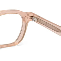 OptiShift | Transparent Cream Medium Full Rim Square Computer Glasses for Men & Women [Photochromic]