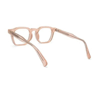 OptiShift | Transparent Cream Medium Full Rim Square Computer Glasses for Men & Women [Photochromic]