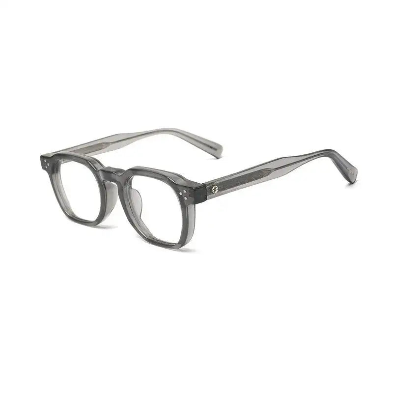 OptiShift | Transparent Greenish Grey Medium Full Rim Square Computer Glasses for Men & Women [Photochromic]