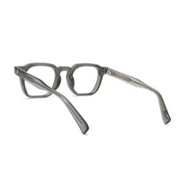 OptiShift | Transparent Greenish Grey Medium Full Rim Square Computer Glasses for Men & Women [Photochromic]