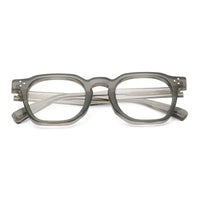 OptiShift | Transparent Greenish Grey Medium Full Rim Square Computer Glasses for Men & Women [Photochromic]