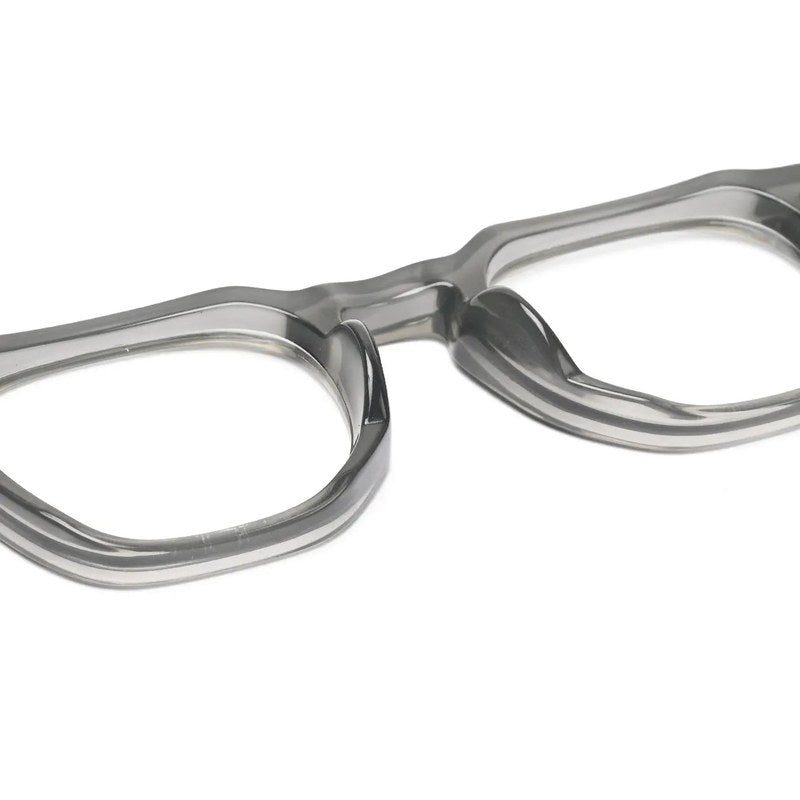 OptiShift Transparent Greenish Grey Medium Full Rim Square Computer Glasses for Men & Women — Hashtag Eyewears