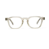OptiShift | Transparent Light Green Medium Full Rim Square Computer Glasses for Men & Women [Photochromic]