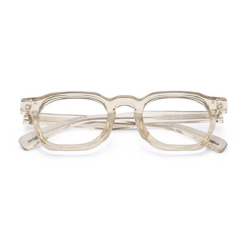 OptiShift Transparent Light Green Medium Full Rim Square Computer Glasses for Men & Women — Hashtag Eyewears