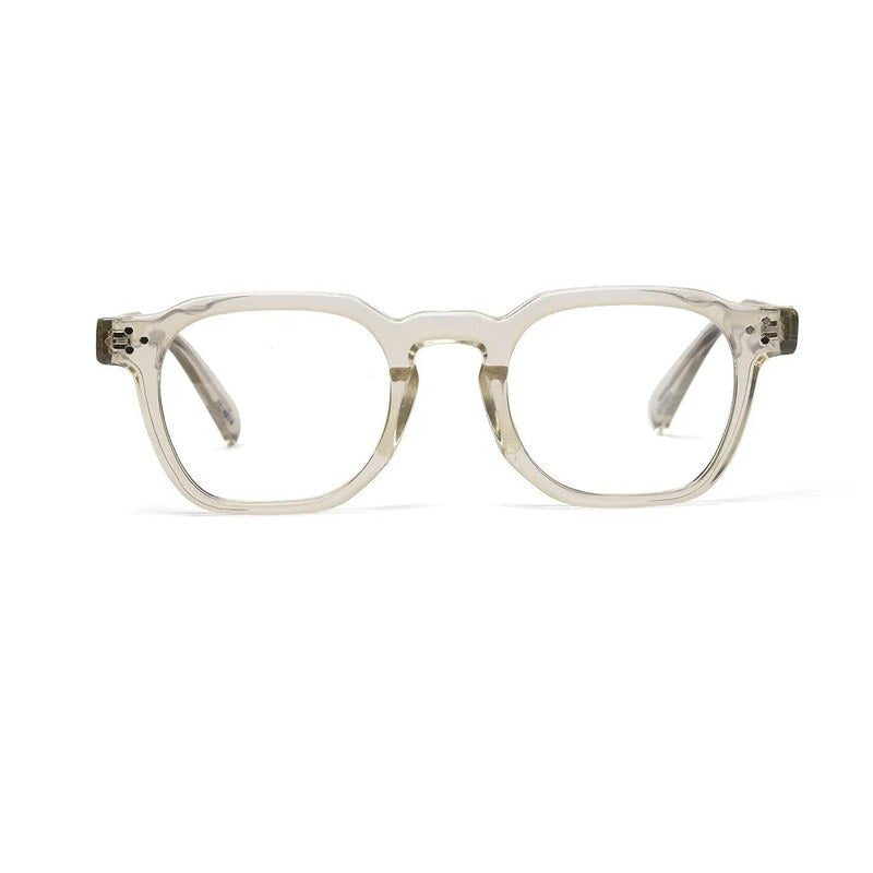 OptiShift Transparent Light Green Medium Full Rim Square Computer Glasses for Men & Women — Hashtag Eyewears