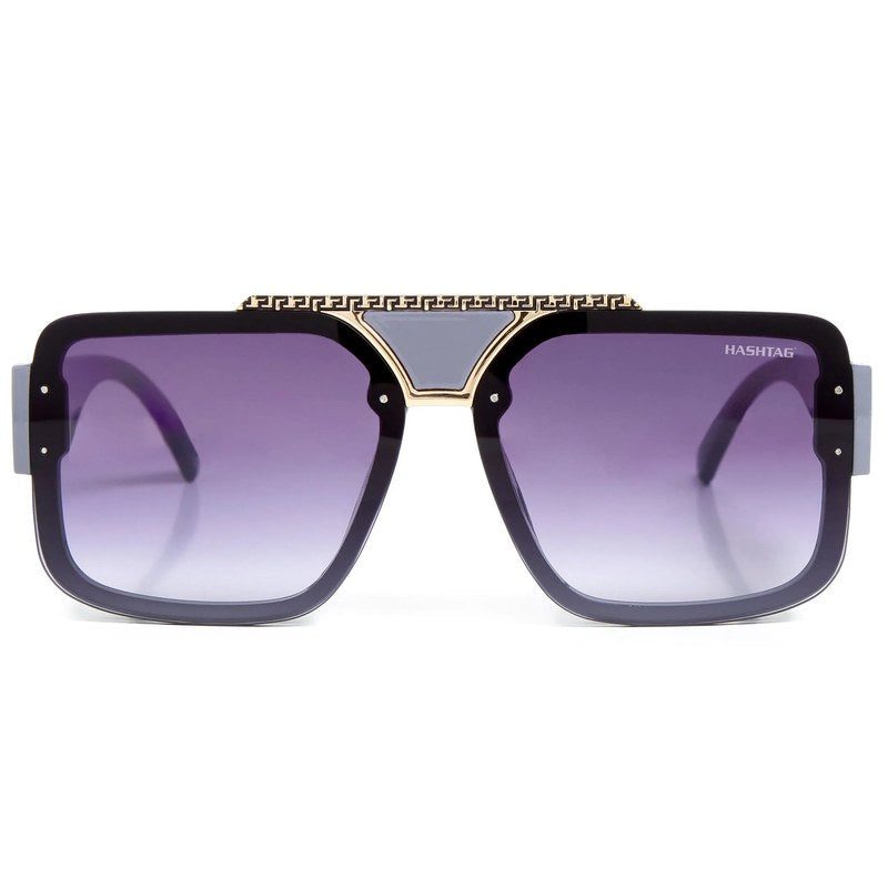Orbis Gradient Blue Large Full Rim Square Sunglasses for Men — Hashtag Eyewears