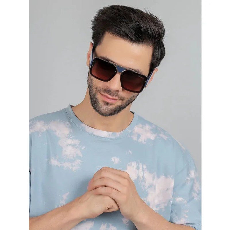 Orbis Gradient Grey Pink Large Full Rim Square Sunglasses for Men — Hashtag Eyewears