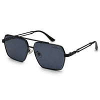 Orbital | Black Medium Full Rim Rectangle Sunglasses for Men & Women [UV-protected]