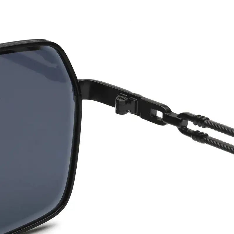 Orbital | Black Medium Full Rim Rectangle Sunglasses for Men & Women [UV-protected]