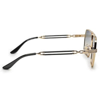 Orbital | Golden Black Medium Full Rim Rectangle Sunglasses for Men & Women [UV-protected]