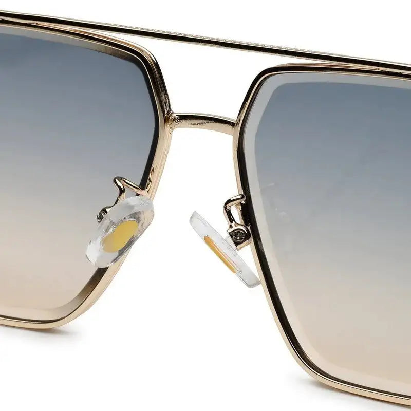 Orbital | Golden Black Medium Full Rim Rectangle Sunglasses for Men & Women [UV-protected]