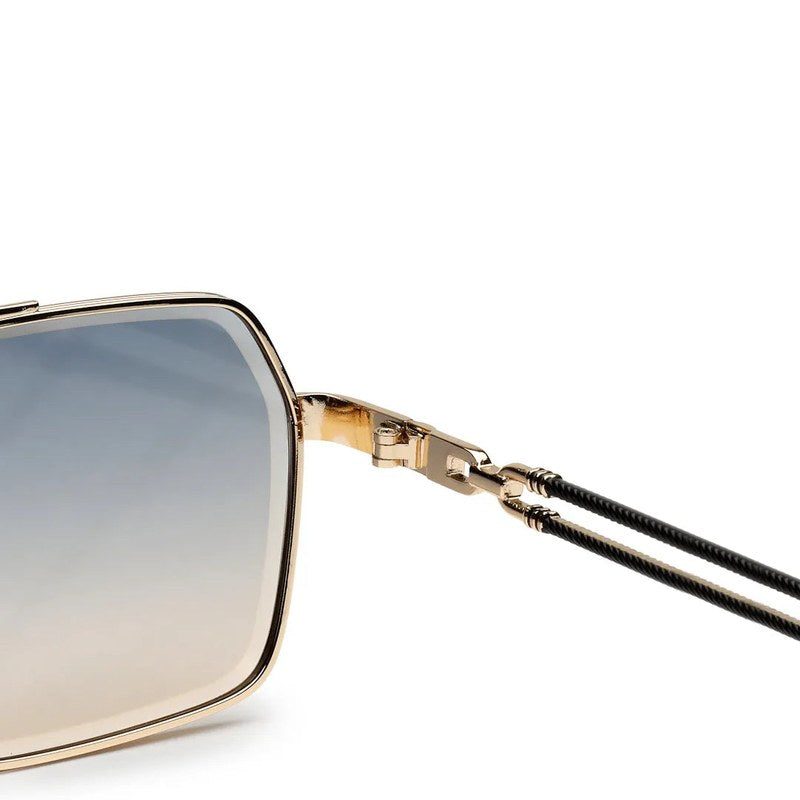 Orbital | Golden Black Medium Full Rim Rectangle Sunglasses for Men & Women [UV-protected]