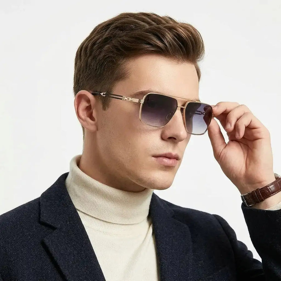 Orbital | Gradient Green Medium Full Rim Rectangle Sunglasses for Men & Women [UV-protected]
