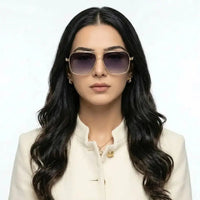 Orbital | Gradient Green Medium Full Rim Rectangle Sunglasses for Men & Women [UV-protected]