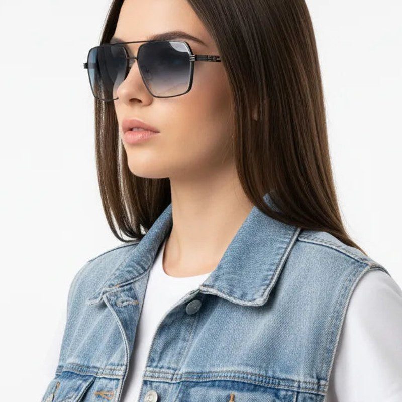 Orbital Gradient Grey Medium Full Rim Rectangle Sunglasses for Men & Women — Hashtag Eyewears