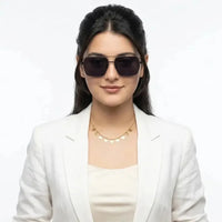 Orbital | Black Medium Full Rim Rectangle Sunglasses for Men & Women [UV-protected]