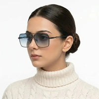 Orbital | Gradient Grey Medium Full Rim Rectangle Sunglasses for Men & Women [UV-protected]