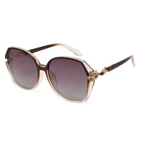 Orya | Brown Gold Medium Full Rim Butterfly Sunglasses for Women [Polarized]