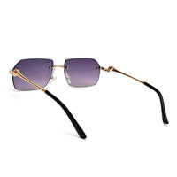 Panther | Gradient Purple Medium Rim Less RECTANGLE Sunglasses for Men & Women [UV-protected]
