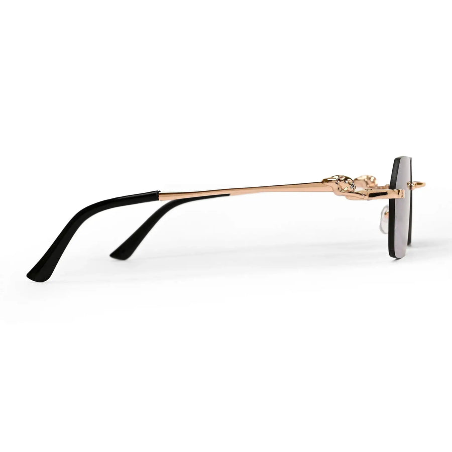 Panther | Gradient Purple Medium Rim Less RECTANGLE Sunglasses for Men & Women [UV-protected]