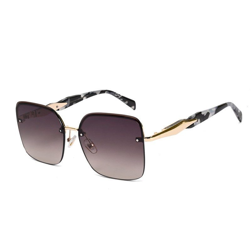 Parion Golden Medium Full Rim Pentagon Sunglasses for Women — Hashtag Eyewears