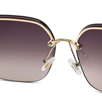 Parion Golden Medium Full Rim Pentagon Sunglasses for Women — Hashtag Eyewears