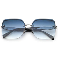 Parion Gradient Black and Silver Medium Full Rim Oversized Sunglasses for Women — Hashtag Eyewears