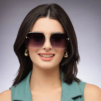 Parion Gradient Black Medium Full Rim Oversized Sunglasses for Women — Hashtag Eyewears