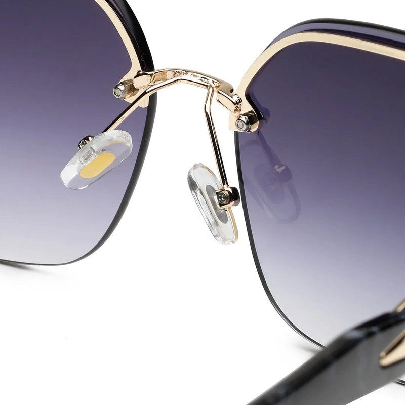 Parion Gradient Black Medium Full Rim Oversized Sunglasses for Women — Hashtag Eyewears