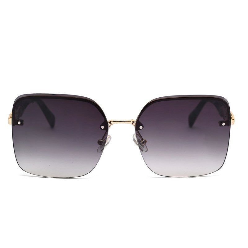 Parion Gradient Brown Medium Full Rim Pentagon Sunglasses for Women — Hashtag Eyewears