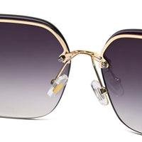 Parion Gradient Brown Medium Full Rim Pentagon Sunglasses for Women — Hashtag Eyewears