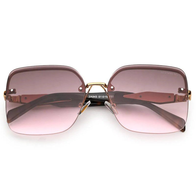 Parion Gradient Brown & Pink Medium Full Rim Oversized Sunglasses for Women — Hashtag Eyewears
