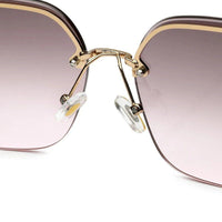 Parion Gradient Brown & Pink Medium Full Rim Oversized Sunglasses for Women — Hashtag Eyewears