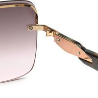 Parion Gradient Brown & Pink Medium Full Rim Oversized Sunglasses for Women — Hashtag Eyewears