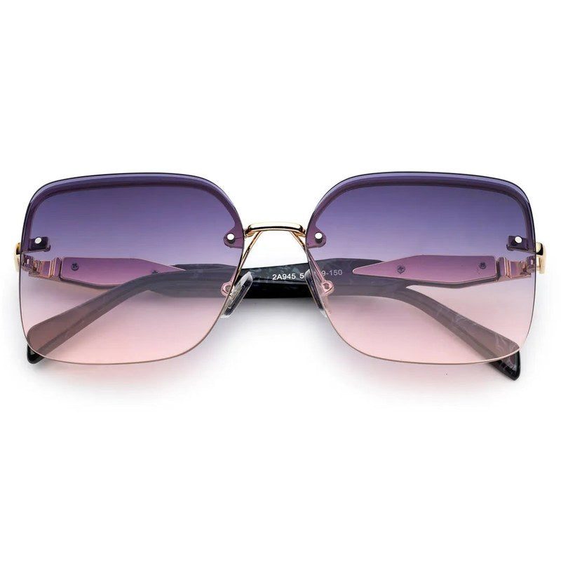 Parion Gradient Purple & Pink Medium Full Rim Oversized Sunglasses for Women — Hashtag Eyewears