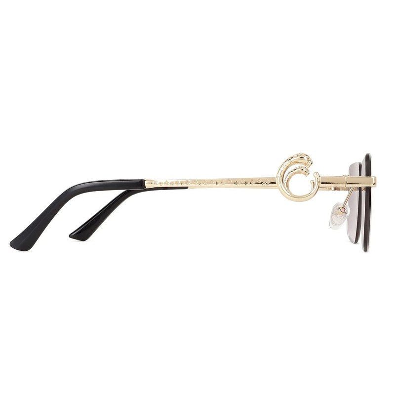 Phantoria Gradient Purple Small Rim Less Rectangle Sunglasses for Men & Women — Hashtag Eyewears