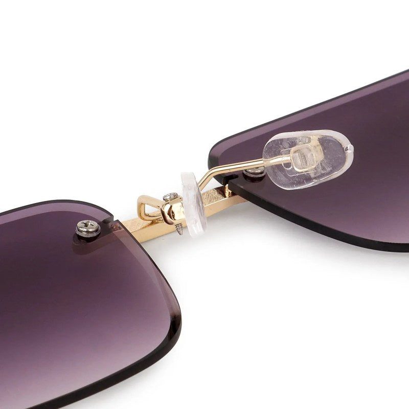 Phantoria Gradient Purple Small Rim Less Rectangle Sunglasses for Men & Women — Hashtag Eyewears