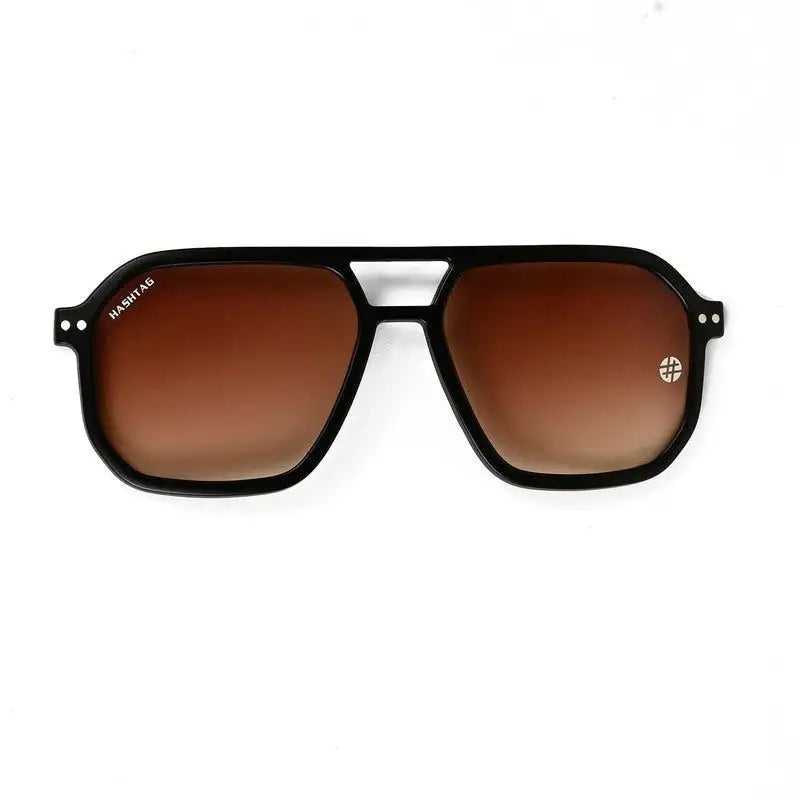 Phoenix | Brown Leaf Texture Medium Full Rim Heptagonal Clip-on for Men [Clip-on]