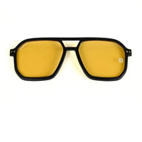 Phoenix | Brown Leaf Texture Medium Full Rim Heptagonal Clip-on for Men [Clip-on]