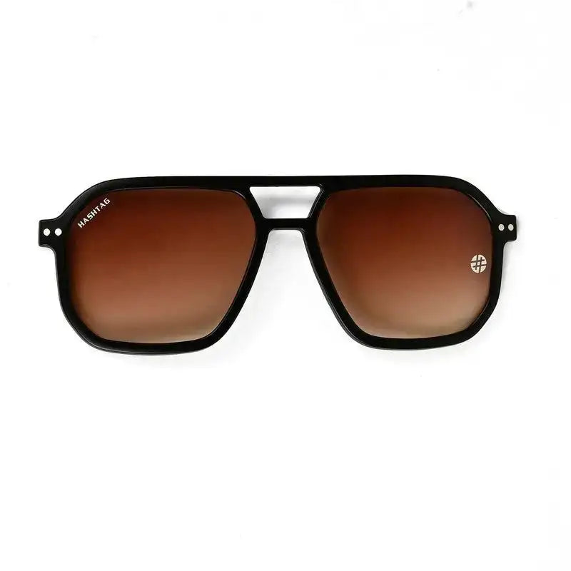 Phoenix | Brown Leaf Texture Medium Full Rim Heptagonal Clip-on for Men [Clip-on]