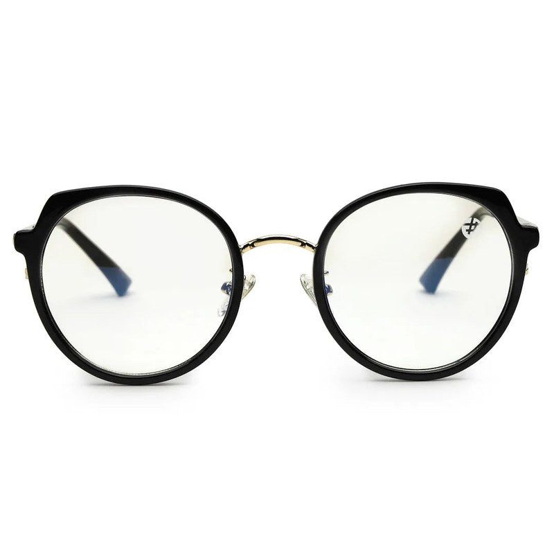 Photogrey Black & Golden Medium Full Rim Round Sunglasses for Men & Women — Hashtag Eyewears
