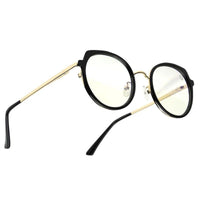 Photogrey Black & Golden Medium Full Rim Round Sunglasses for Men & Women — Hashtag Eyewears