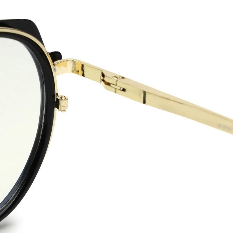 Photogrey Black & Golden Medium Full Rim Round Sunglasses for Men & Women — Hashtag Eyewears