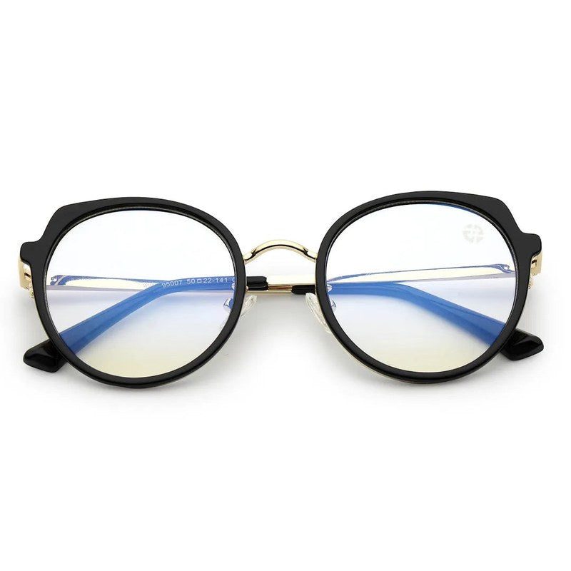 Photogrey Black & Golden Medium Full Rim Round Sunglasses for Men & Women — Hashtag Eyewears