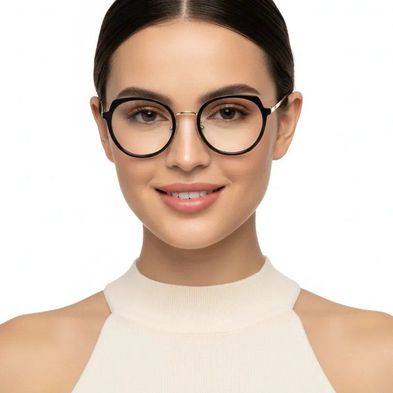 Photogrey Black & Golden Medium Full Rim Round Sunglasses for Men & Women — Hashtag Eyewears