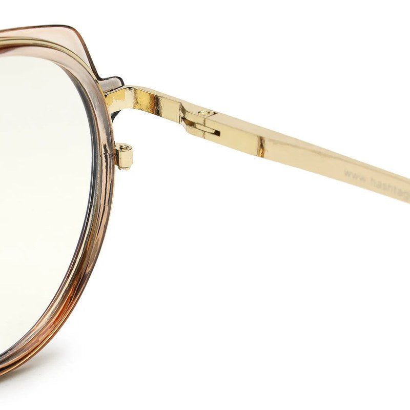 Photogrey Gradient Brown & Golden Medium Full Rim Round Sunglasses for Men & Women — Hashtag Eyewears