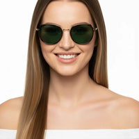 Photogrey Gradient Brown & Golden Medium Full Rim Round Sunglasses for Men & Women — Hashtag Eyewears